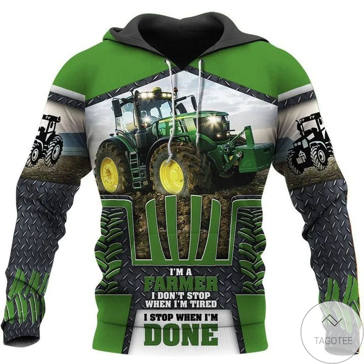 Beautiful Tractor I'm A Farmer I Don't Stop When I'm Tired 3d Hoodie