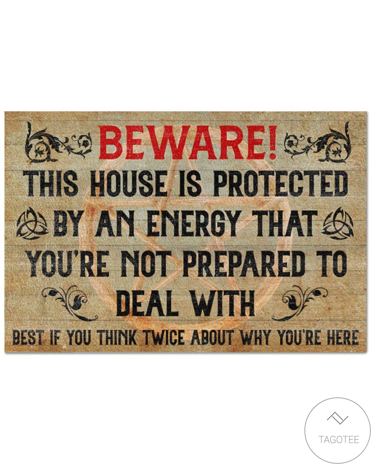 Beware This House Is Protected By An Energy Witch Doormat