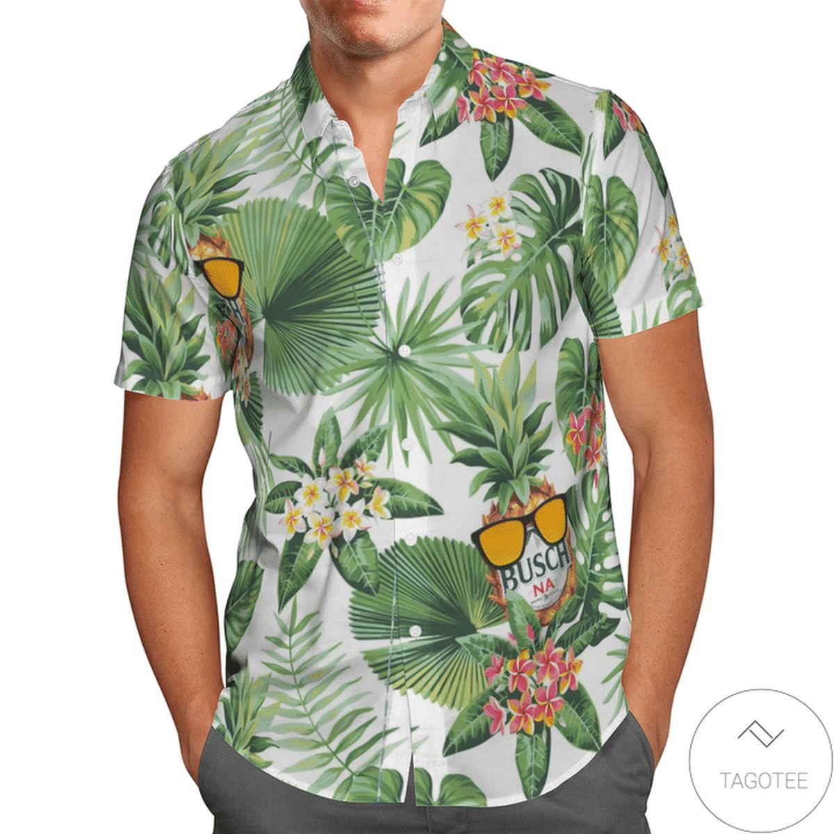 Busch Na Tropical Hawaiian Shirt