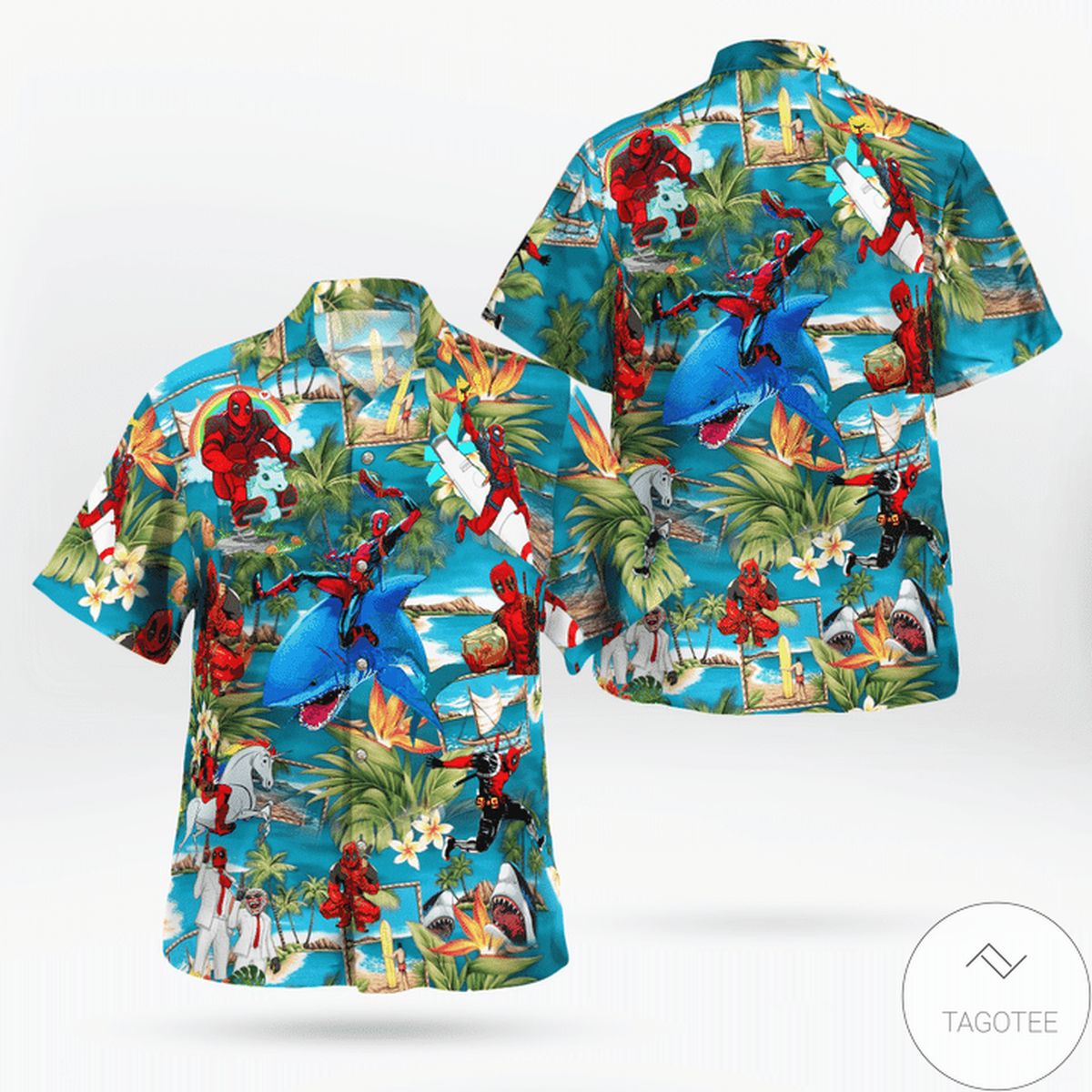 Funny Deadpool Beach Hawaiian Shirt