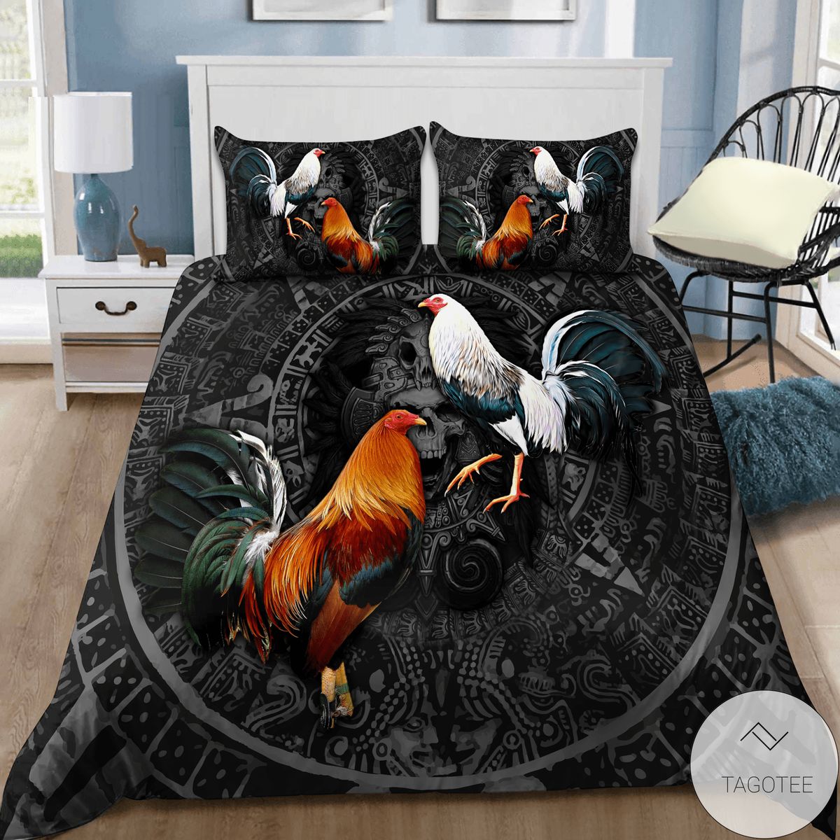 Mexican Aztec Rooster Bedding Set