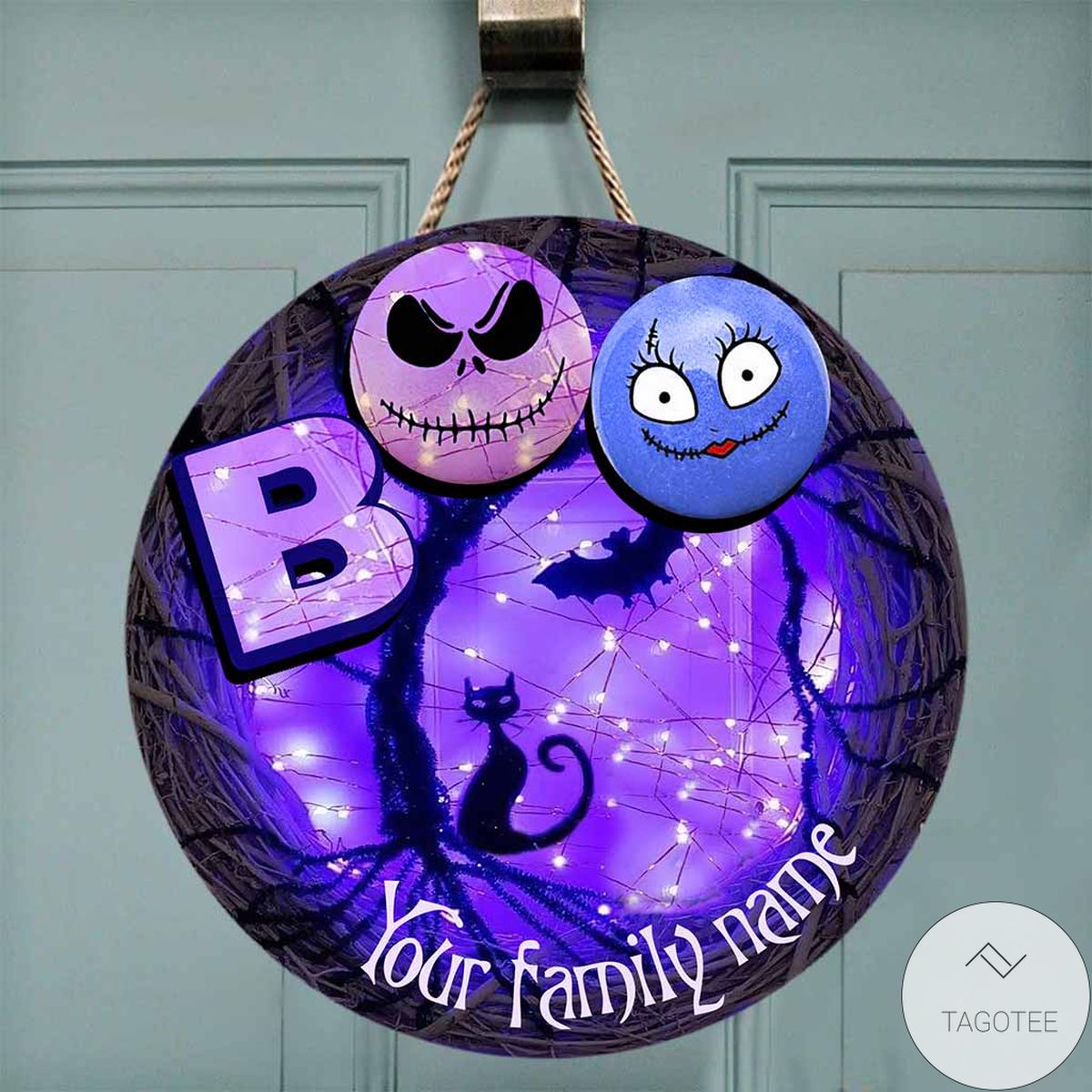 Personalized Boo Nightmare Round Wood Sign