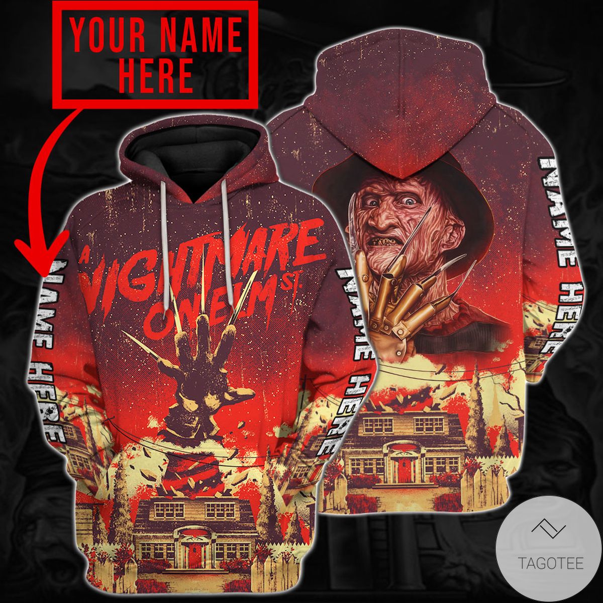 Personalized Freddy Krueger A Nightmare On Elm Street Horror Movie Hoodie