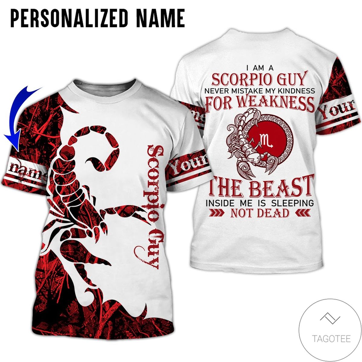 Personalized Name I'm Scorpio Guy Never Mistake All Over Print Hoodie