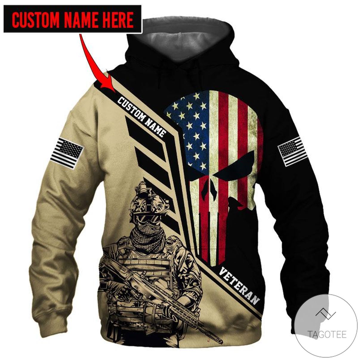 Personalized Veteran Until I Am Out Of Bullets 3d Hoodie