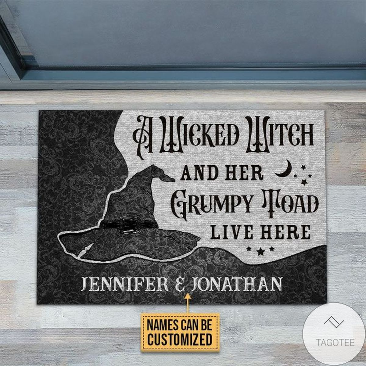 Personalized Wicked Witch Grumpy Toad Live Here Doormat