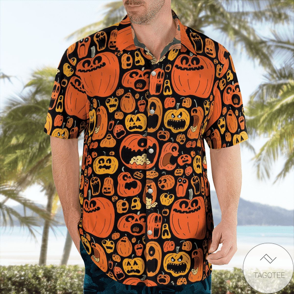 Pumpkins Pattern Halloween Hawaiian Shirt