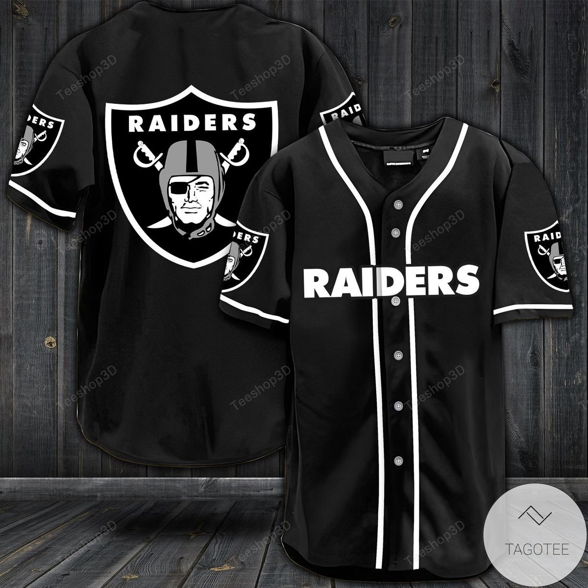 Raiders Black Baseball Jersey