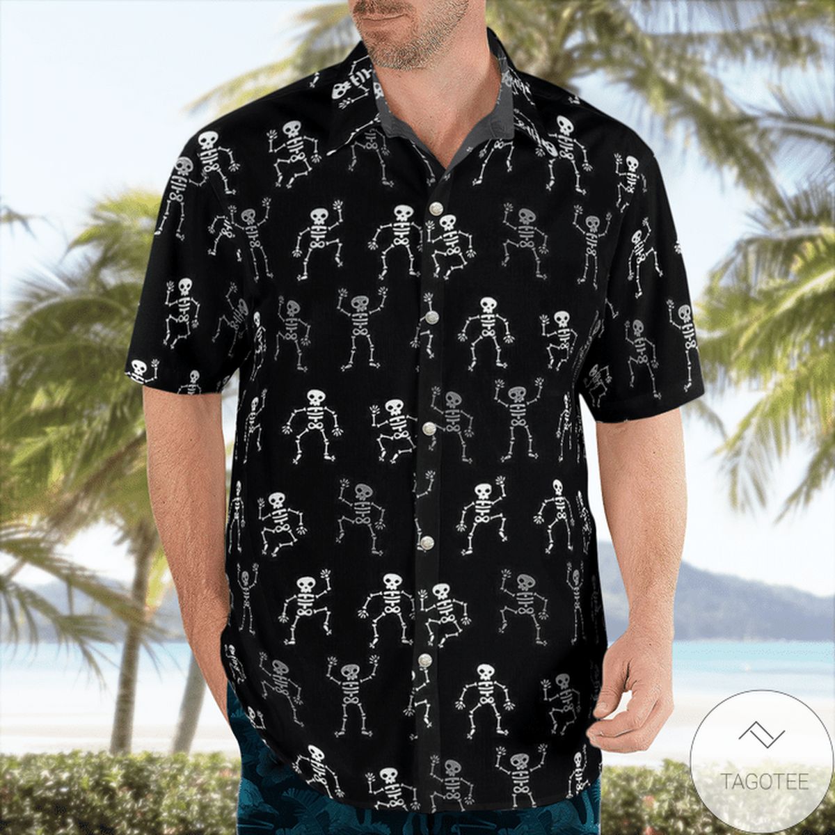 Skeleton Dancing Hawaiian Shirt