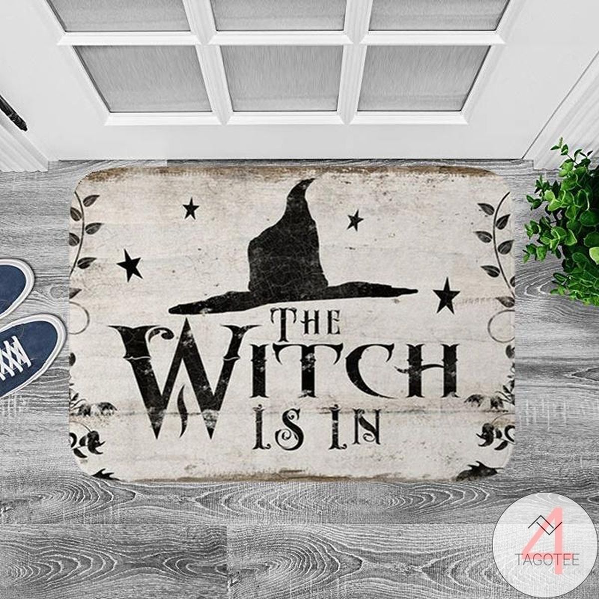 The Witch Is In Halloween Carpet Doormat