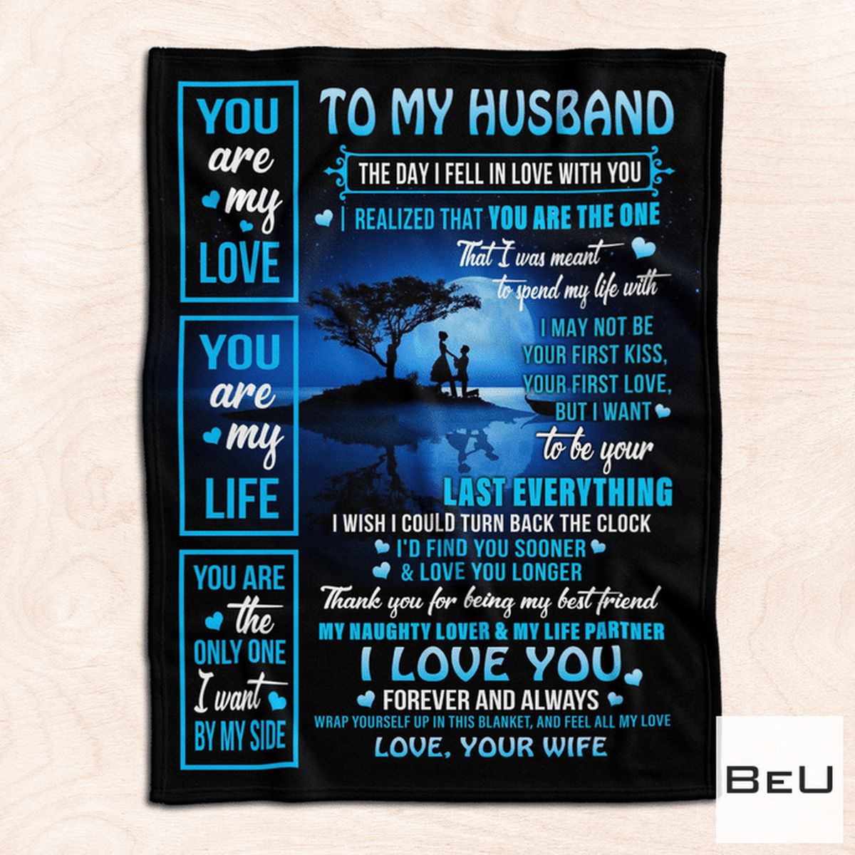 To My Husband Love Your Wife Blanket