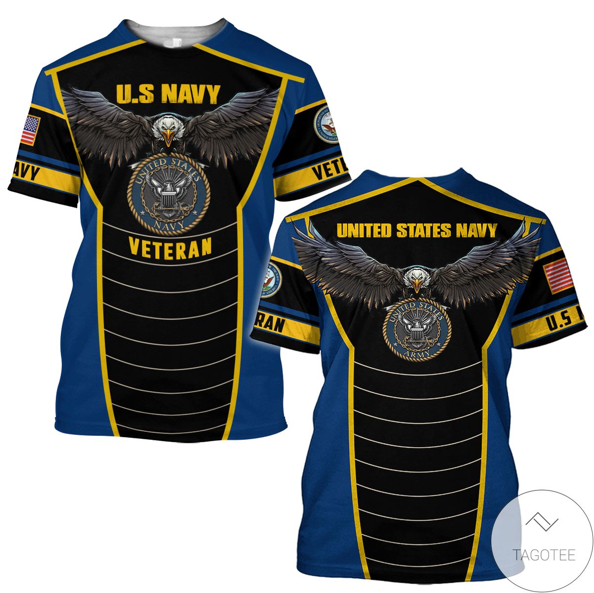 U.s Navy Veteran Eagle Pride Design 3D All Over Print Hoodie