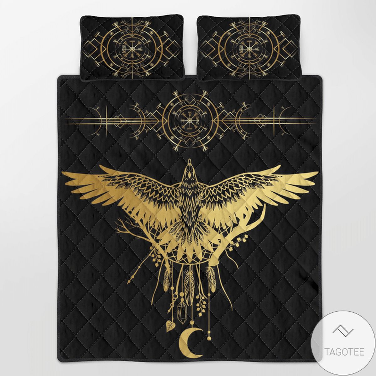 Viking Raven Quilt Bedding Set