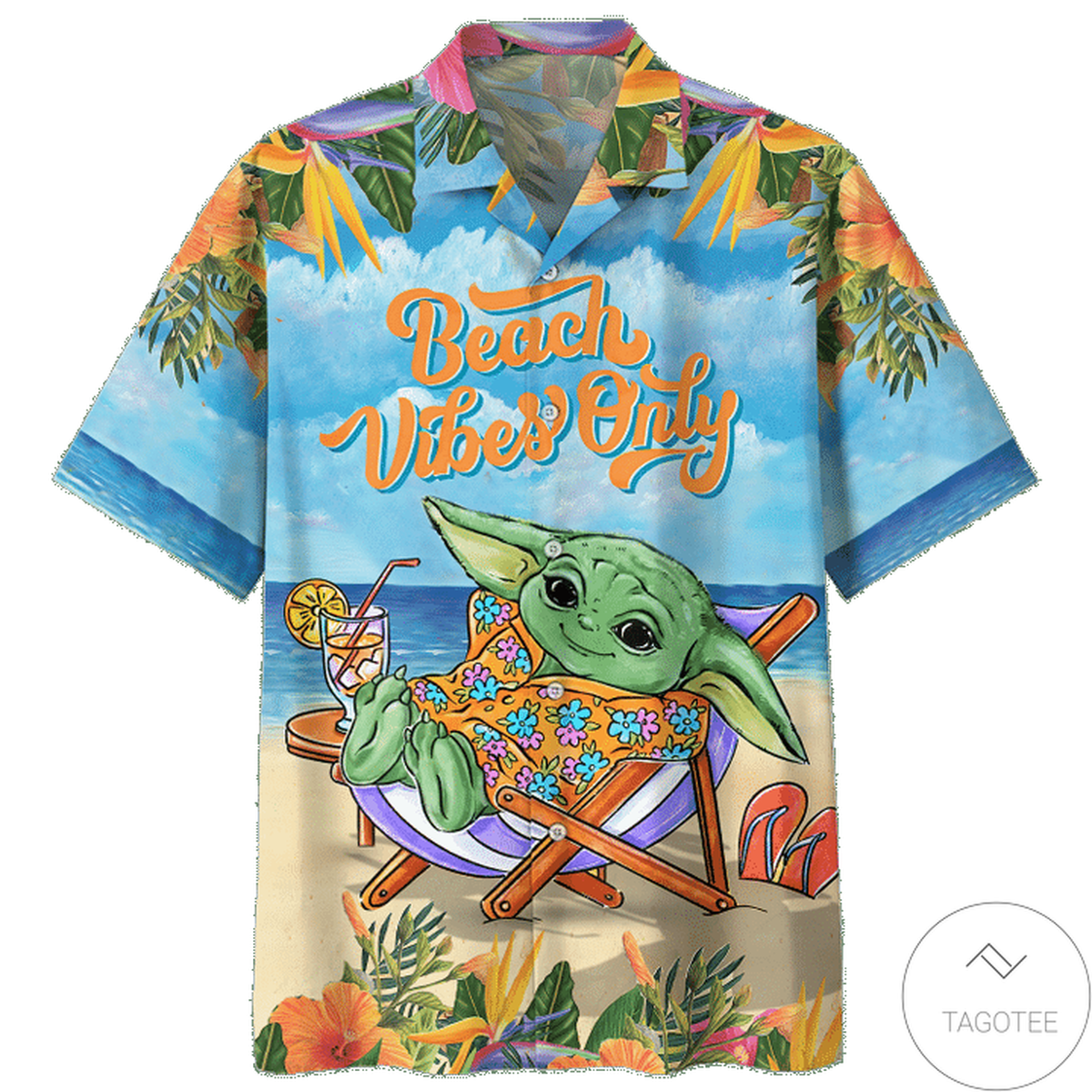 Yoda Beach Vibes Only Hawaiian Shirt