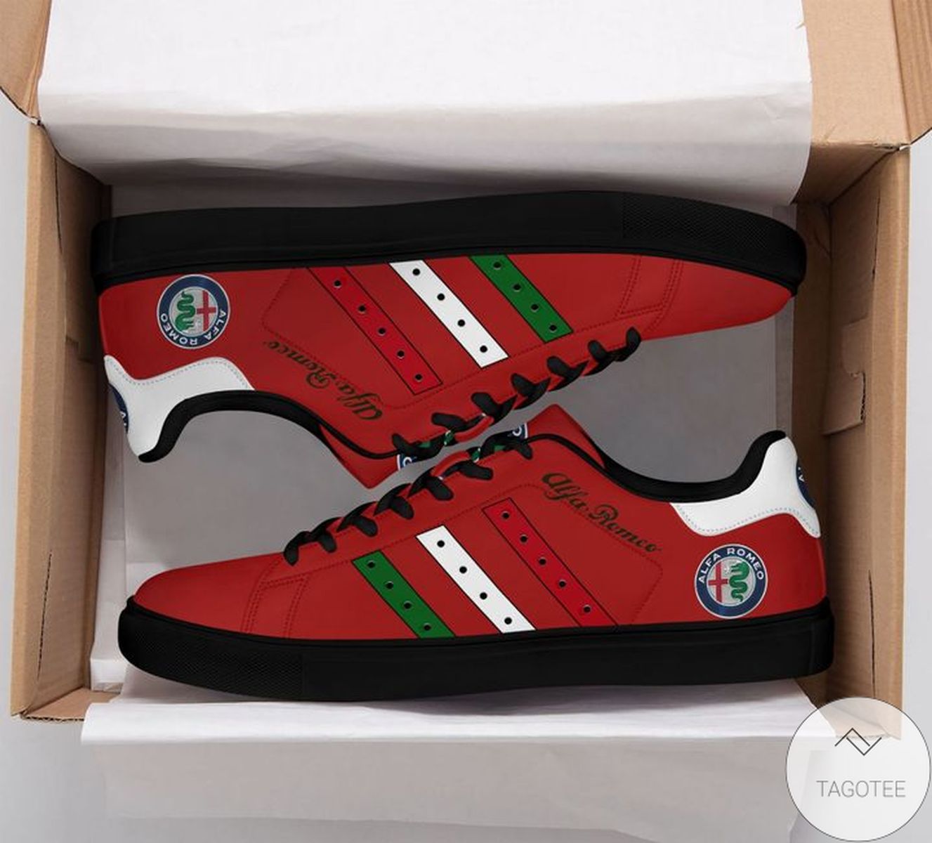 Alfa Romeo Red Stan Smith Shoes