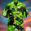 Black Cats Love Green Hawaiian Shirt
