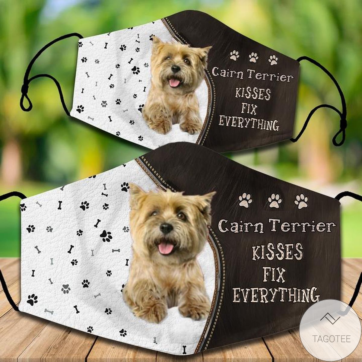 Cairn Terrier Kisses Fix Everything Face Mask