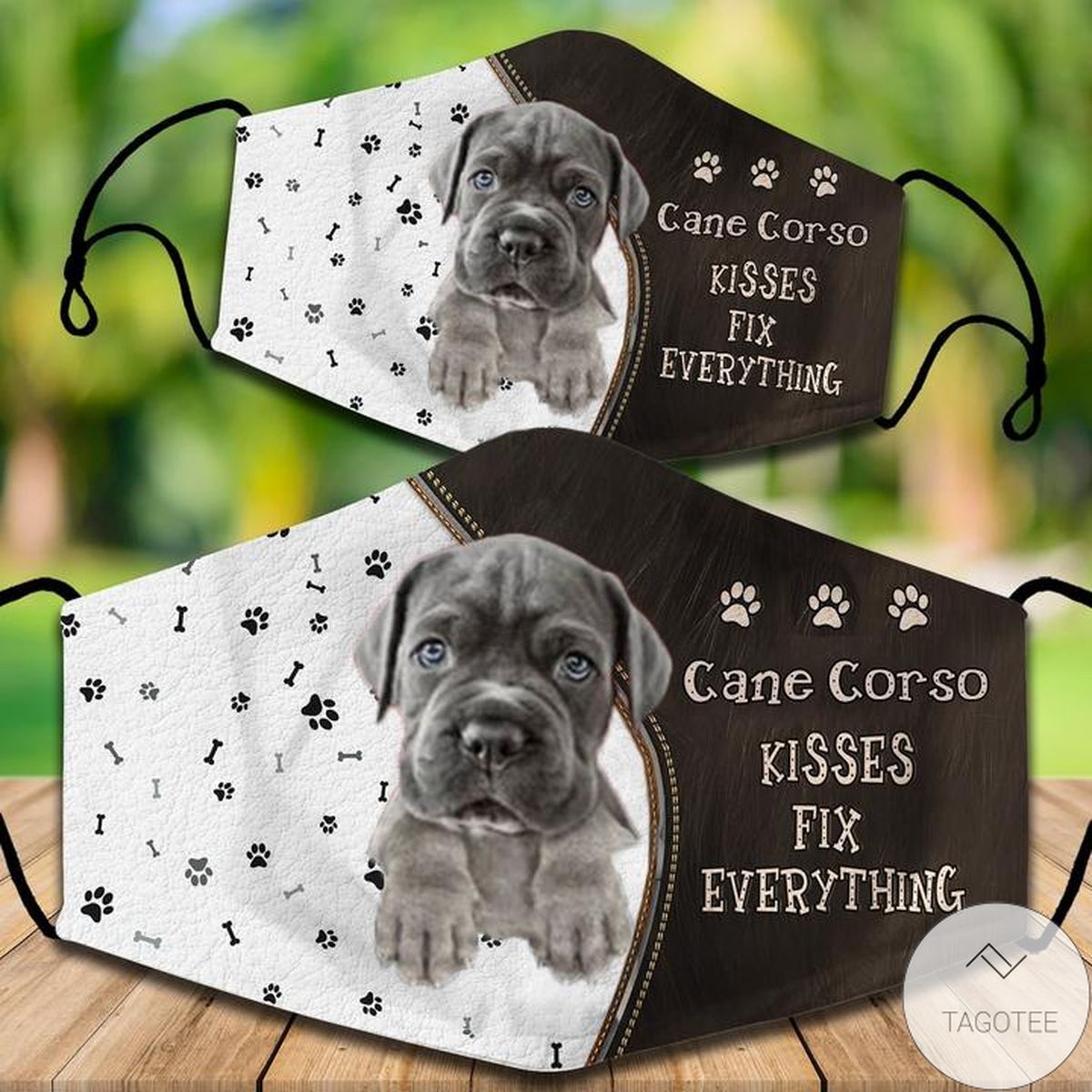 Cane Corso Kisses Fix Everything Face Mask