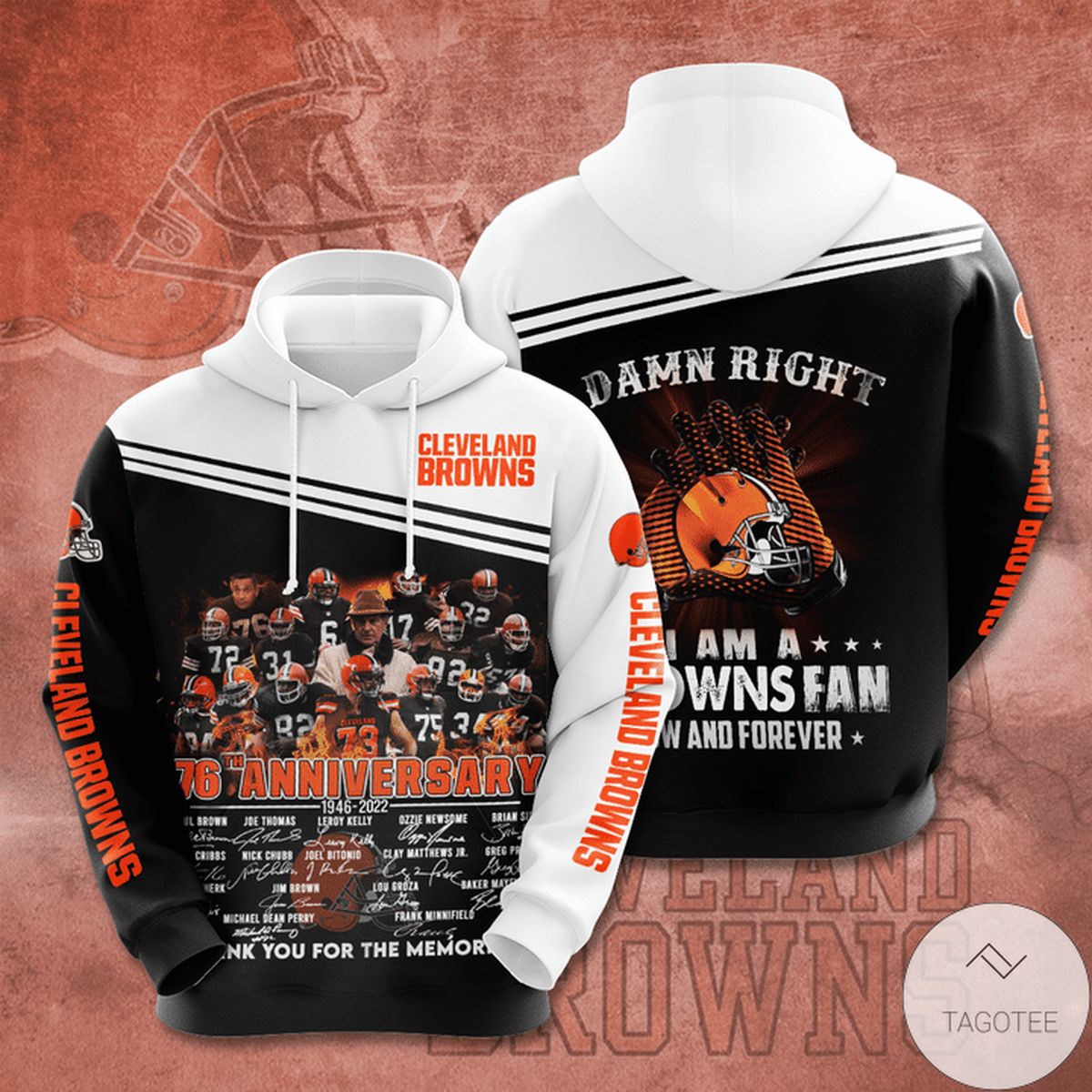 Cleveland Browns 76th Anniversary 1946-2022 Hoodie
