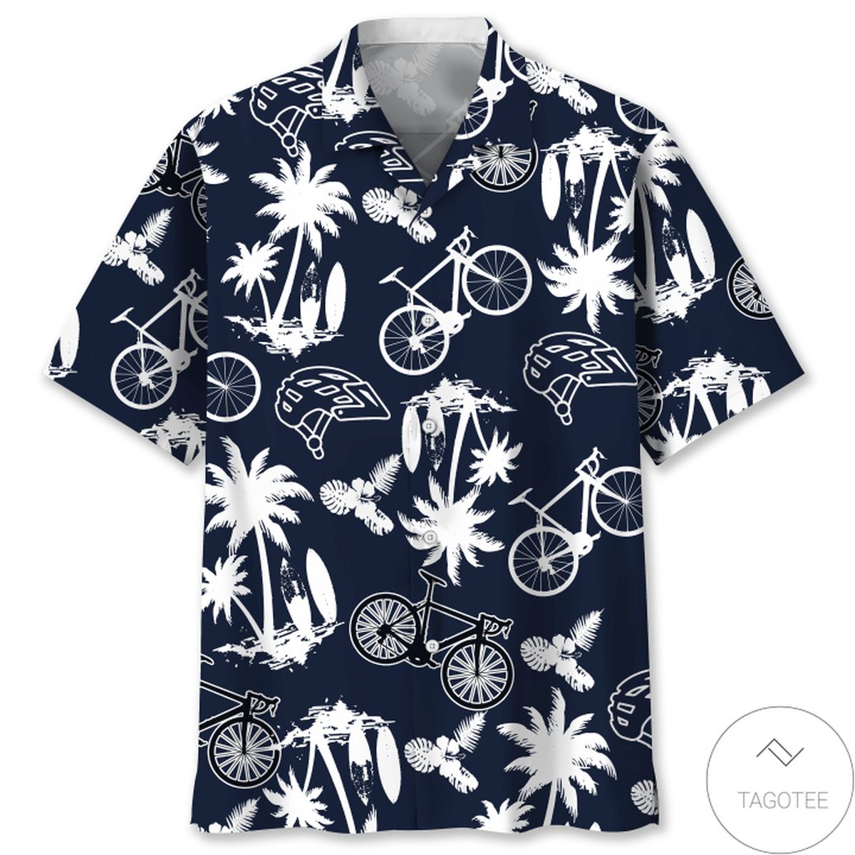 Cycling Palm Tree Hawaiian Shirt