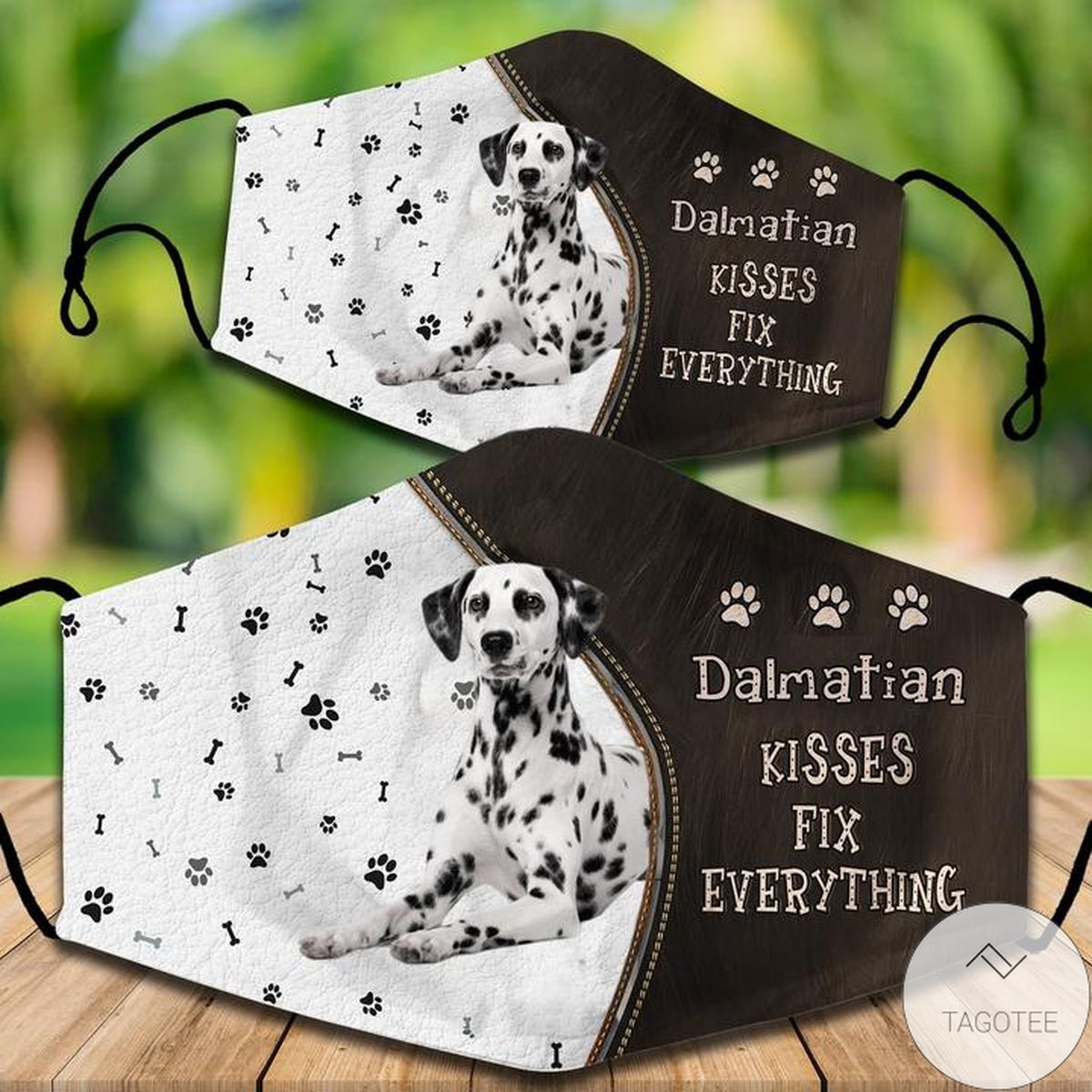 Dalmatian Kisses Fix Everything Face Mask