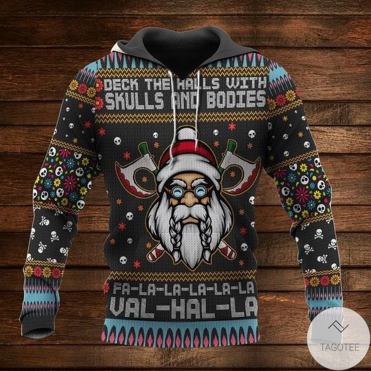 Deck The Halls With Skulls And Bodies Hoodie