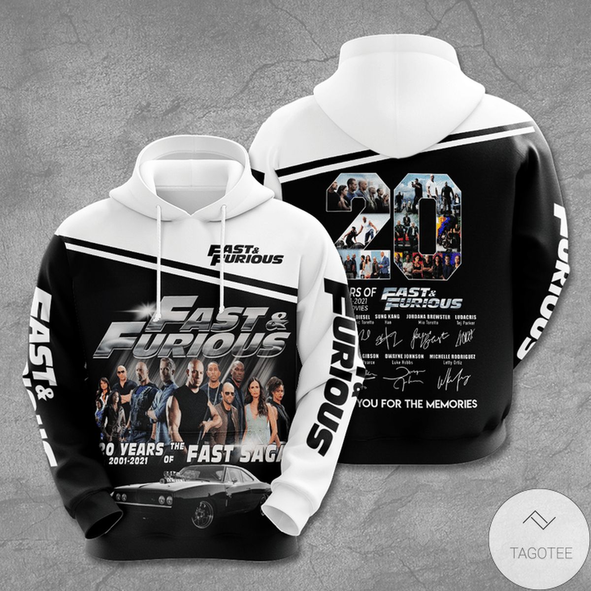 Fast And Furious 20 Years Anniversary 3d Hoodie