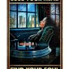 Girl And Vinyl Records Lose Your Mind Find Your Soul Poster