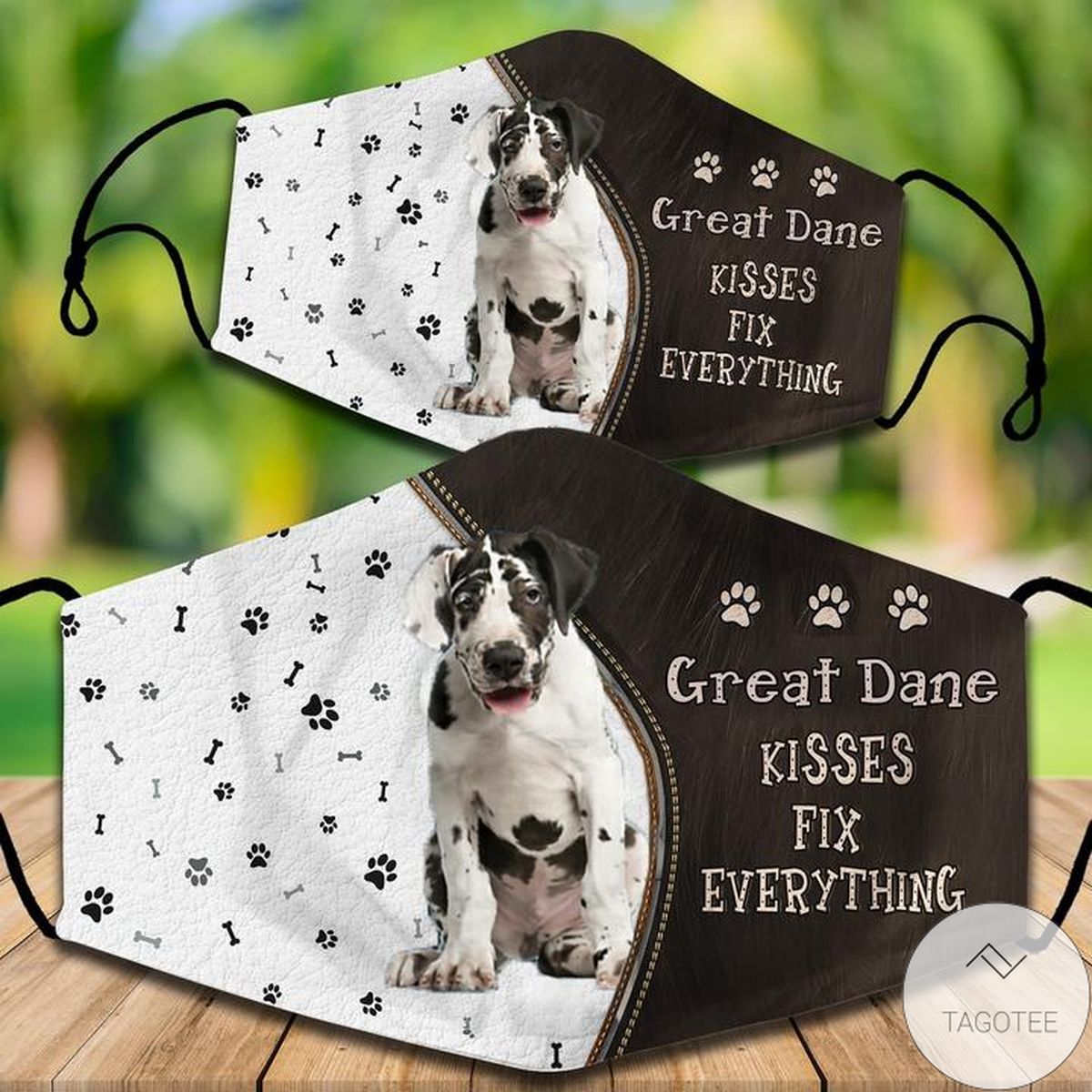 Great Dane Kisses Fix Everything Face Mask