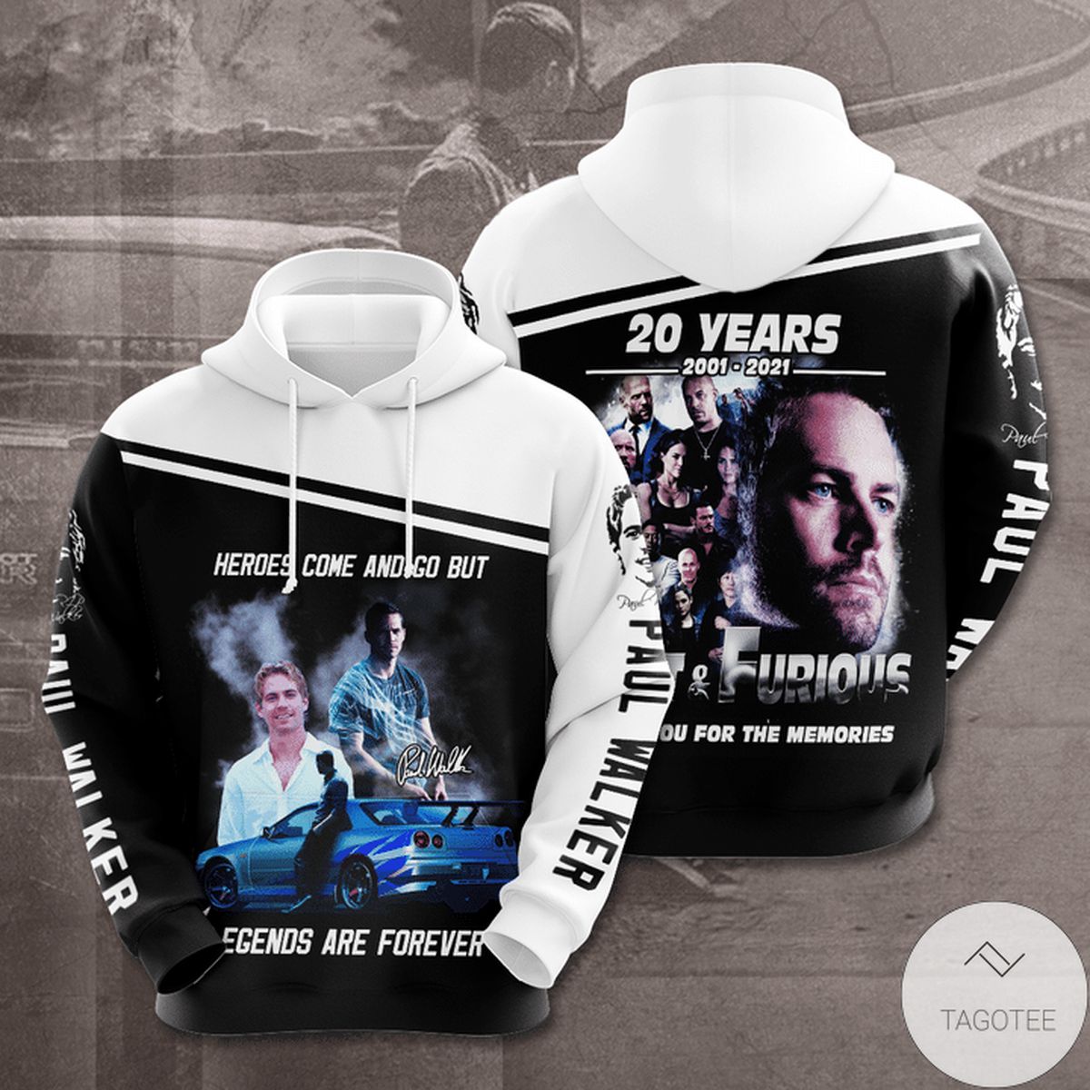 Hero Come And Go But Legends Are Forever Paul Walker 3d Hoodie