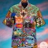 Hippie Cats Peace Life Color Hawaiian Shirt