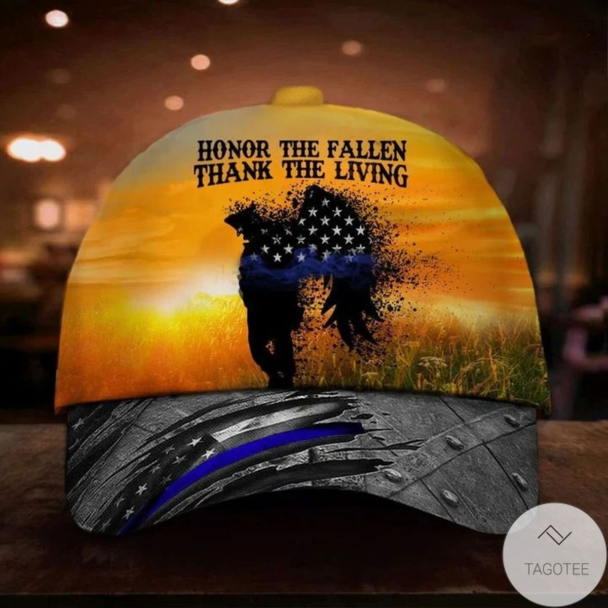 Honor The Fallen Thank The Living Thin Blue Line Hat Memorial Fallen Police Law Enforce