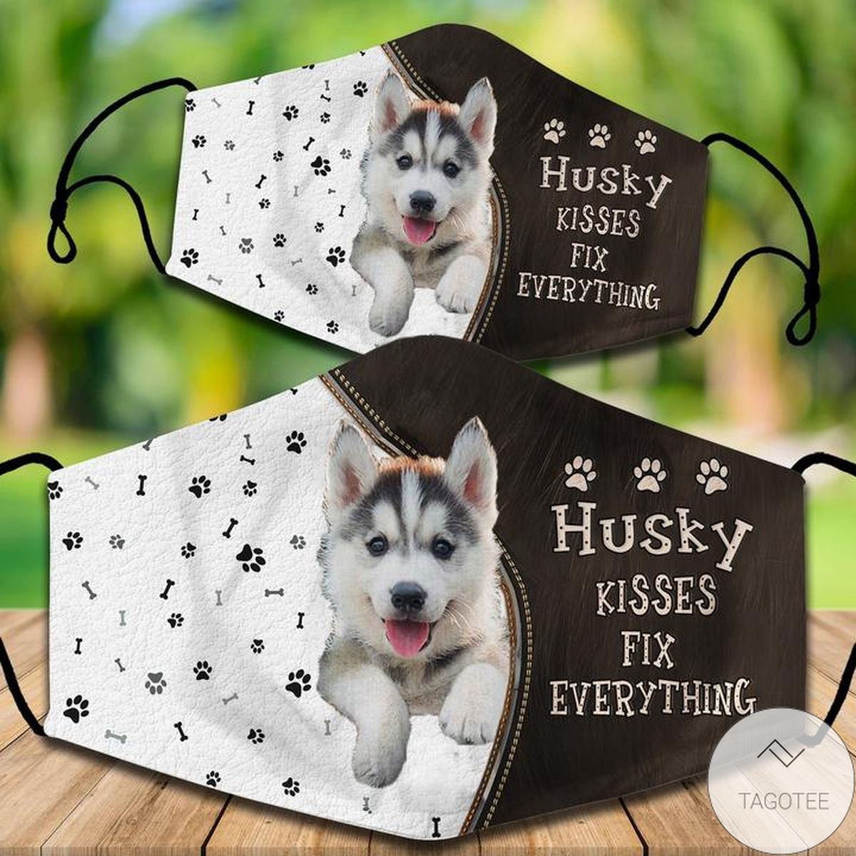 Husky Kisses Fix Everything Face Mask