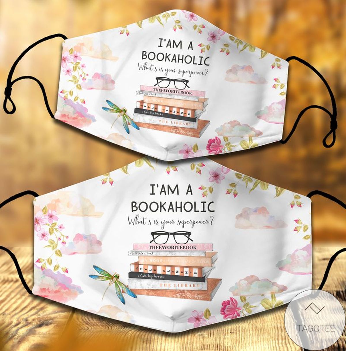 I Am A Bookaholic Book Lover Face Mask