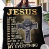 Jesus Is My All My Everything Fleece Blanket