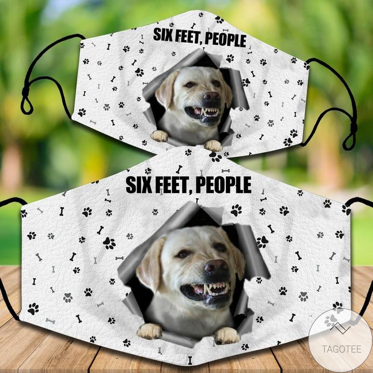 Labrador Retriever Six Feet People Face Mask