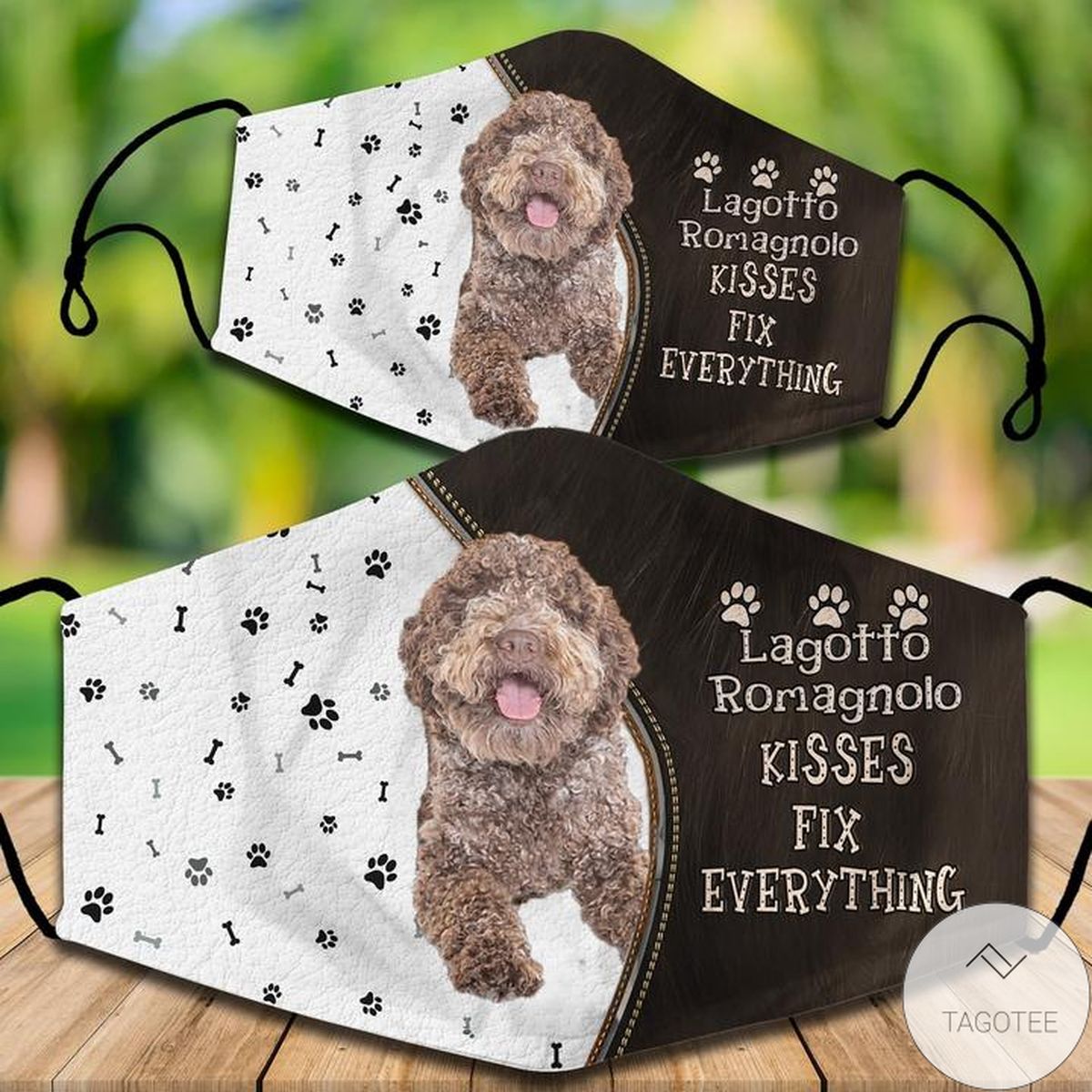 Lagotto Romagnolo Kisses Fix Everything Face Mask