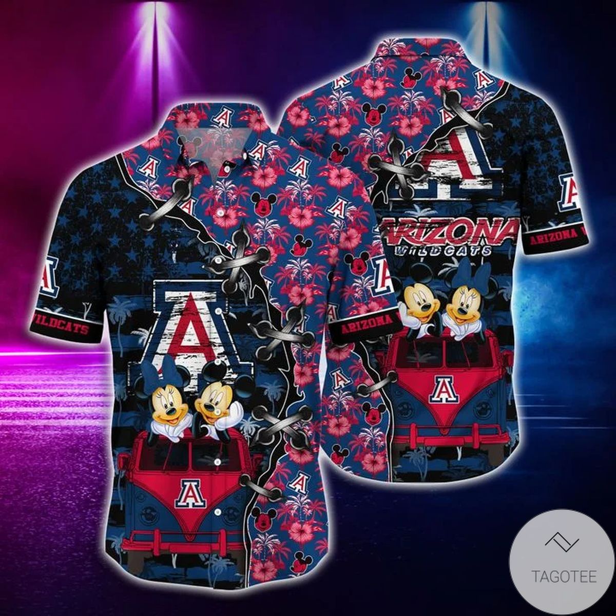 Mickey Mouse Arizona Wildcats NCAA Hawaiian Shirt