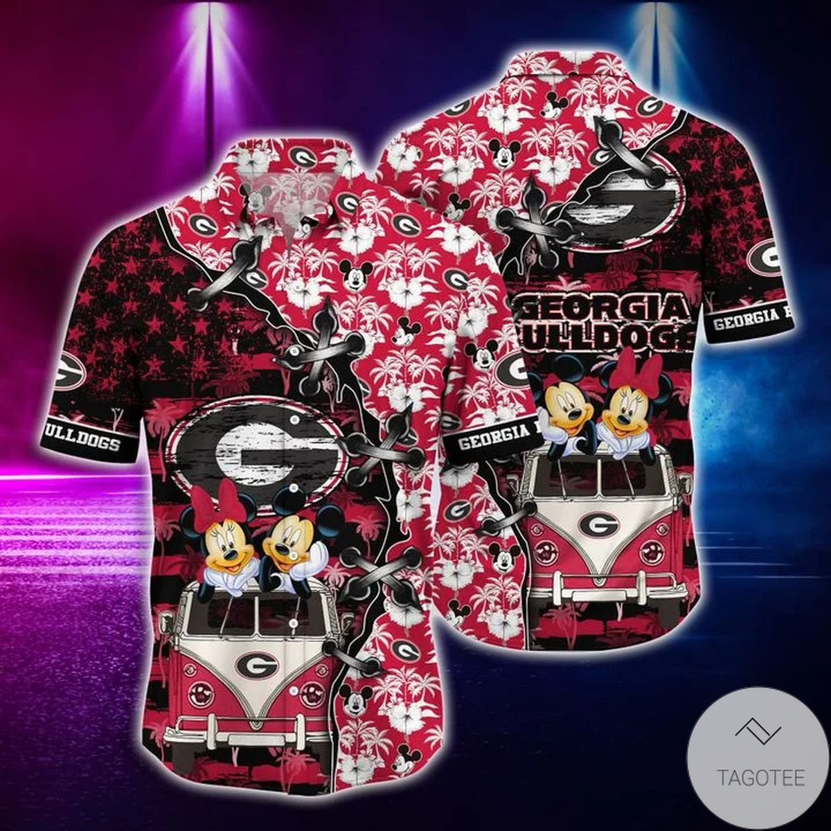 Mickey Mouse Georgia Bulldogs NCAA Hawaiian Shirt