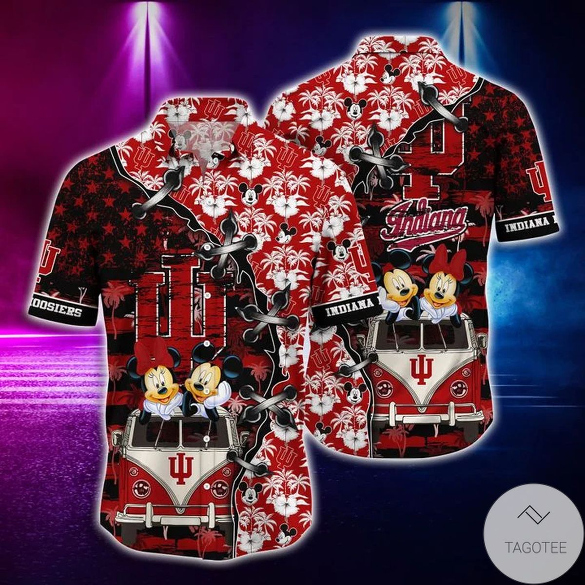 Mickey Mouse Indiana Hoosiers NCAA Hawaiian Shirt