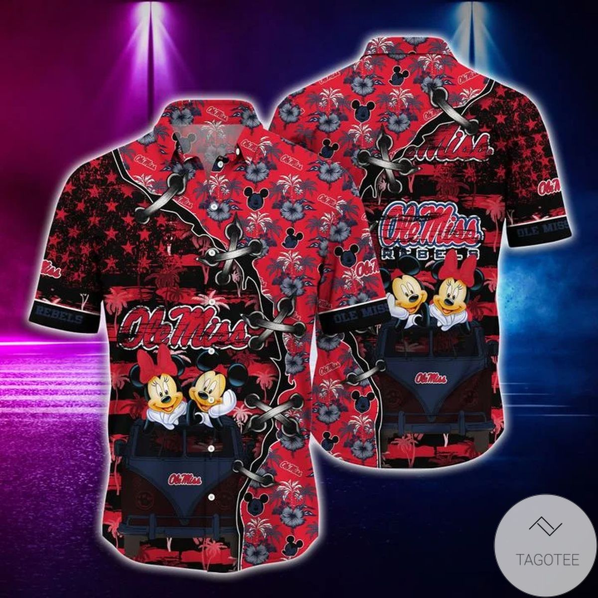 Mickey Mouse Ole Miss Rebels NCAA Hawaiian Shirt