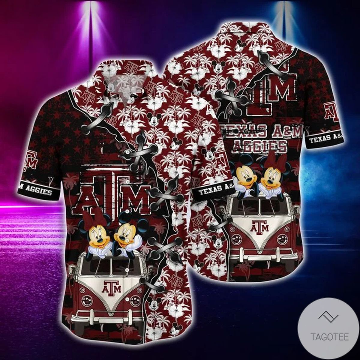 Mickey Mouse Texas A&M Aggies NCAA Hawaiian Shirt