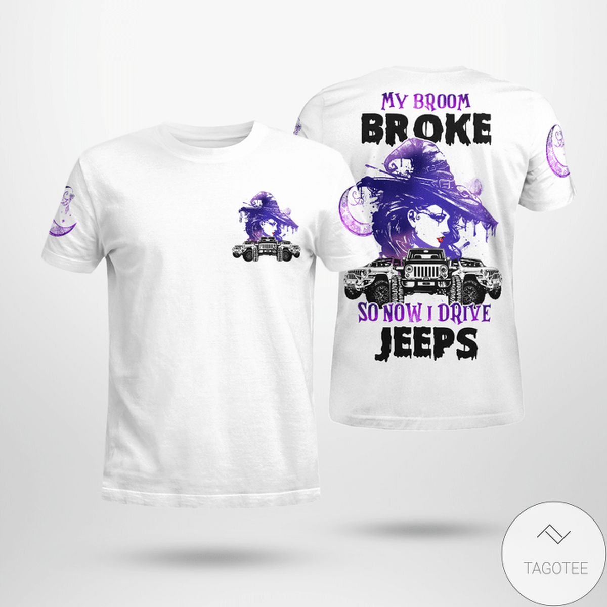 My Broom Broke So Now Drive Jeeps Purple Shirt