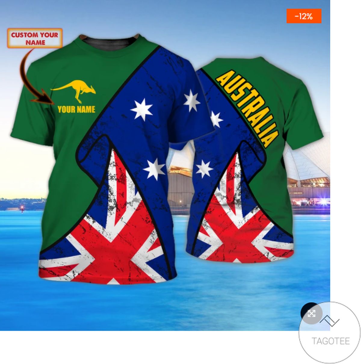 Personalized Australia Flag Kangaroo 3d Shirt