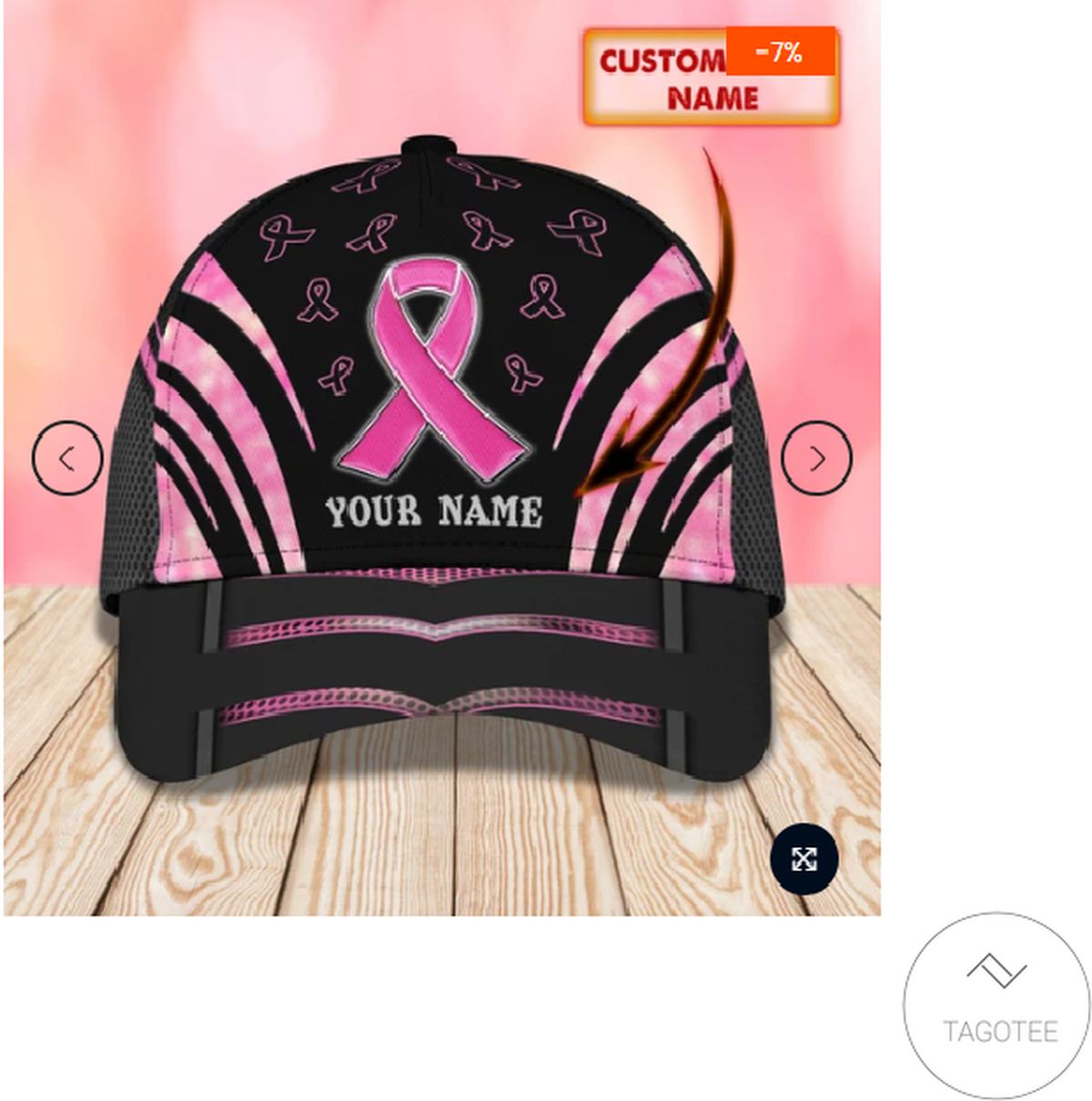 Personalized Breast Cancer Awareness Pink Cap
