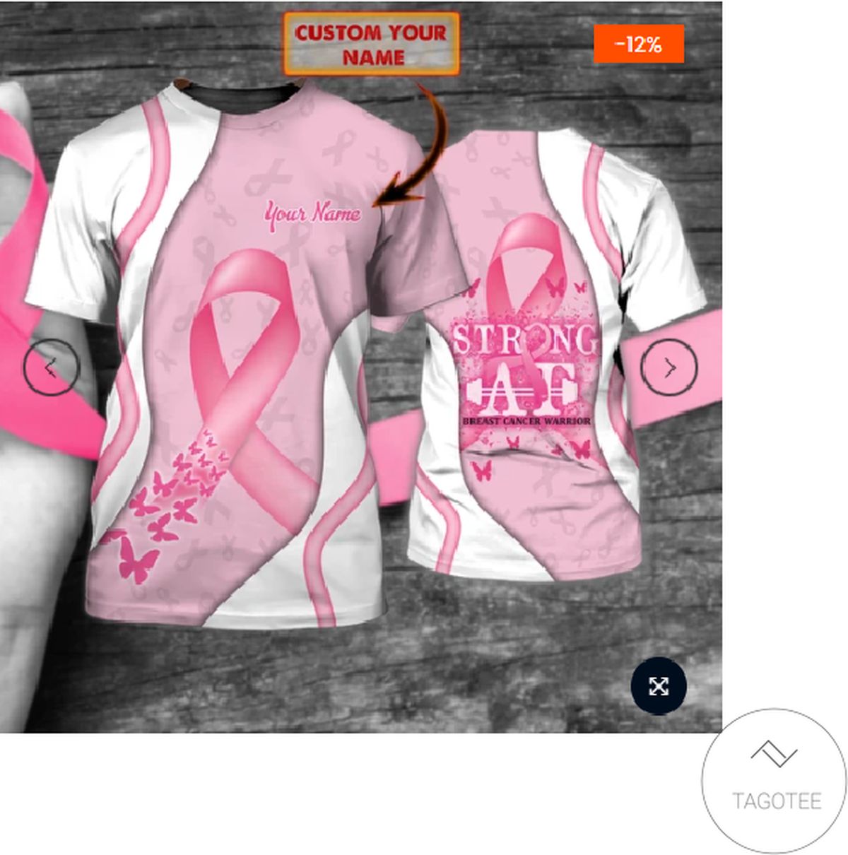 Personalized Breast Cancer Awareness Strong Af 3d Shirt