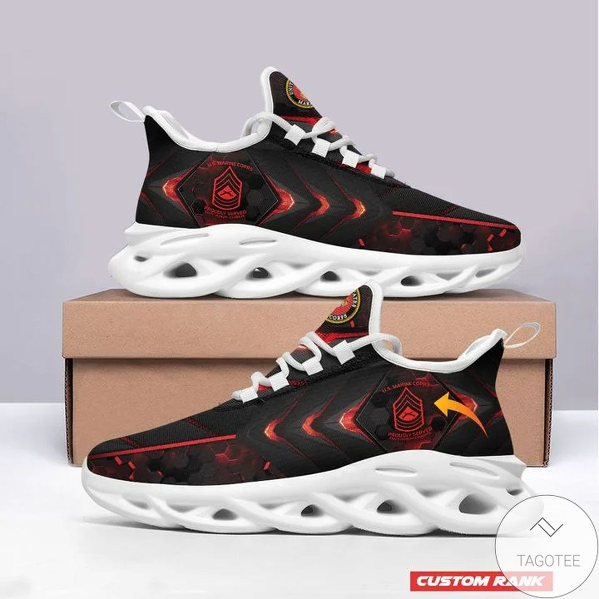Personalized Customized Rank US Marine Sneaker Max Soul Shoes