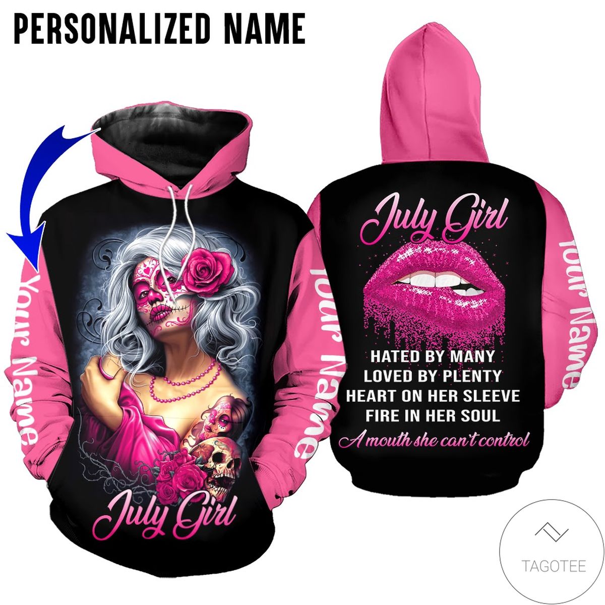 Personalized July Girl Hated By Many Loved By Plenty 3d Hoodie