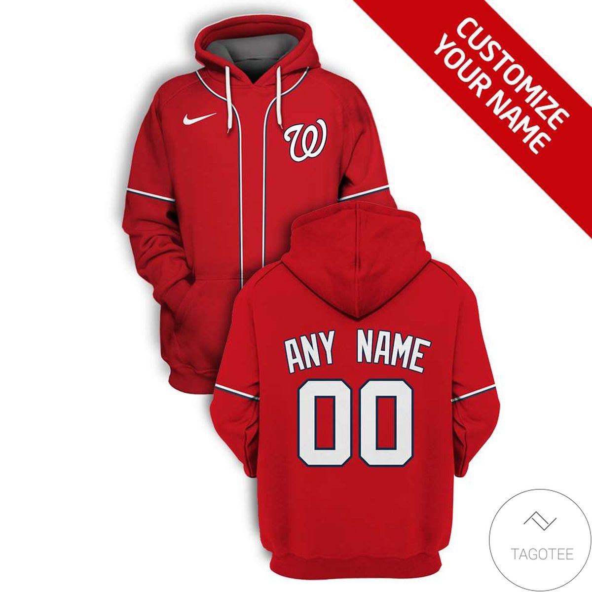 Personalized Name And Number Washington Nationals  All Over Print T-shirt