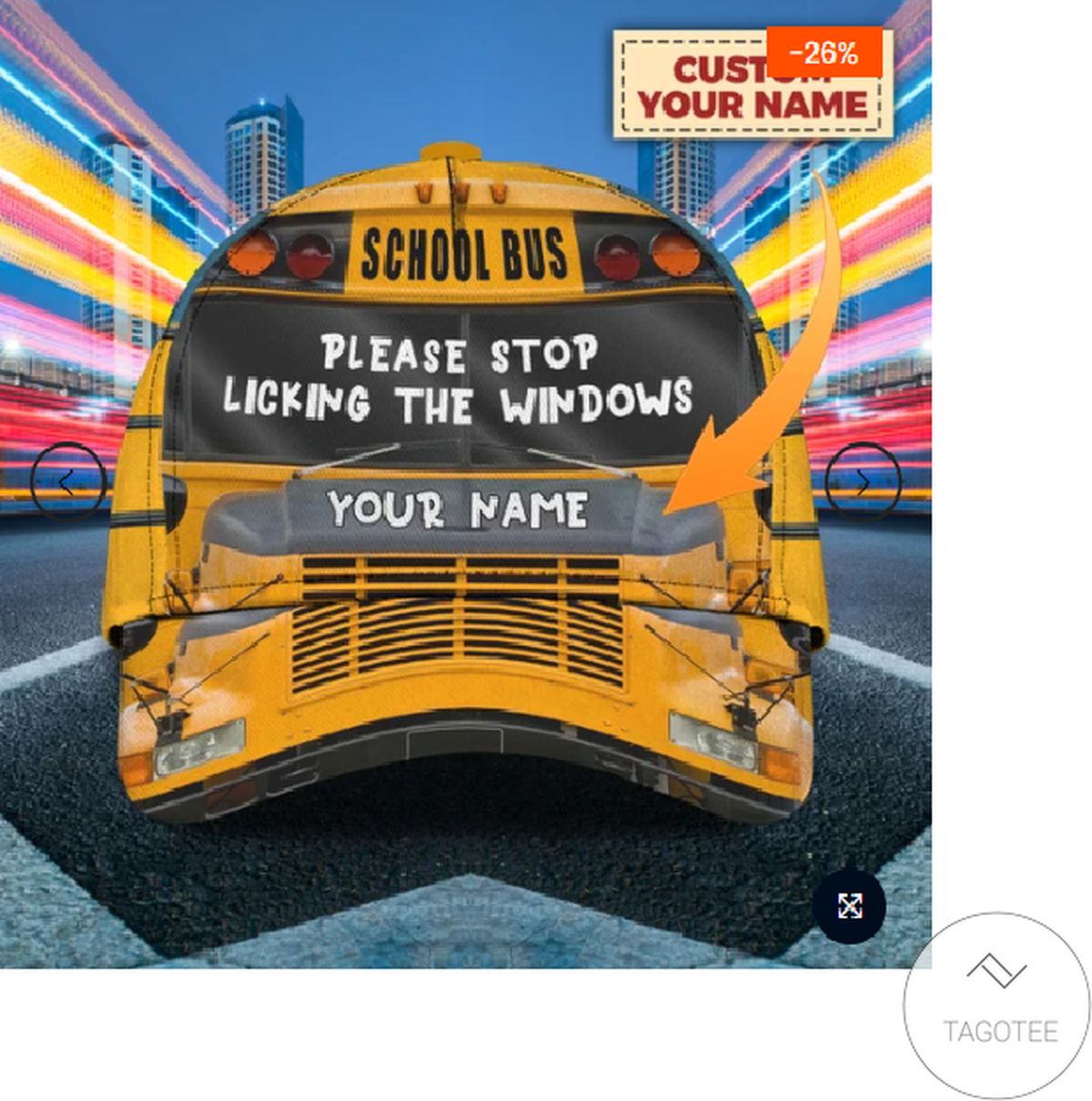 Personalized Please Stop Licking The Window School Bus 3d Cap